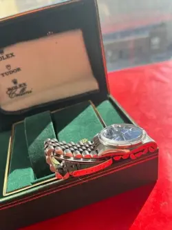 Mens Rolex Date Stainless Steel Watch Blue Dial - 15010 (Orginal Owner)