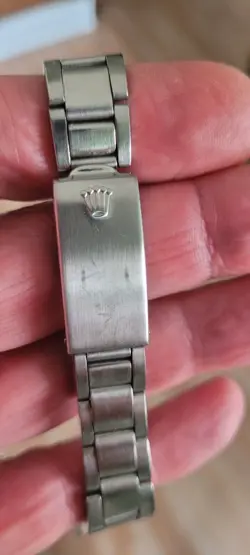 Rolex genuine 1970's 19 mm folded 7835/357 steel bracelet  Swiss ,PLEASE READ!!