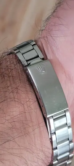 Rolex genuine 1970's 19 mm folded 7835/357 steel bracelet  Swiss ,PLEASE READ!!