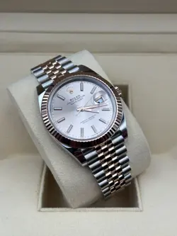 ROLEX DATEJUST 126331 SUNDUST DIAL ROSE GOLD STAINLESS STEEL 41MM MEN'S WATCH