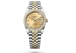 36MM ROLEX DATEJUST 18K GOLD AND STAINLESS STEEL 