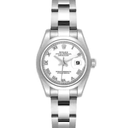 ROLEX DATEJUST 26 WHITE DIAL STEEL LADIES WATCH 179160 BOX CARD
