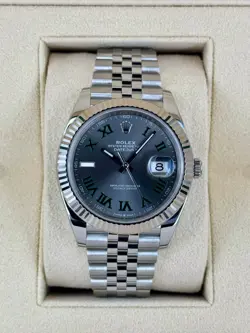 2024 ROLEX DATEJUST 41MM 126334 STAINLESS STEEL JUBILEE WIMBLEDON DIAL