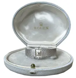 1970 Ladies Rolex Precision Cocktail 18K White Gold 16mm Diamond Watch 3170