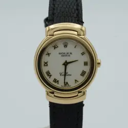 ROLEX CELLINI WOMEN'S WATCH 6621 QUARTZ 1 1/32IN VINTAGE 18K 750 GOLD NICE