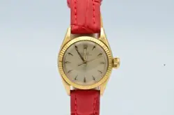ROLEX OYSTER PERPETUAL WOMEN'S WATCH 24MM 18K 750 GOLD VINTAGE AUTOMATIC 6618 2