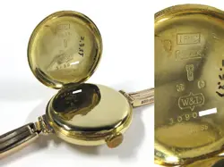 [N MINT] ROLEX    1910s Antique W D 18CT Silver Arabian Women s Hand wound Wat