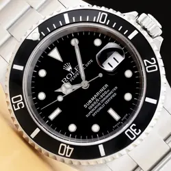 2002 ROLEX SUBMARINER DATE 16610T NO HOLES 40MM BLACK STEEL AUTOMATIC WATCH