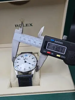 Rolex Marriage Watch w/ Custom, Dial & Case & factory bubbleback movement W/box