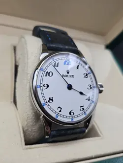 Rolex Marriage Watch w/ Custom, Dial & Case & factory bubbleback movement W/box