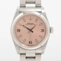 ROLEX OYSTER PERPETUAL 77080 SS AT PINK-FACE