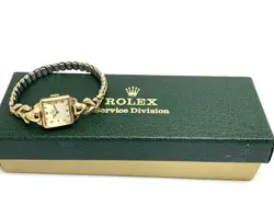 Rolex Women's Watch 8135 Vintage Cocktail 18k Gold Case Swiss Manual Wind Petite
