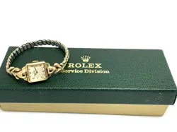 Rolex Women's Watch 8135 Vintage Cocktail 18k Gold Case Swiss Manual Wind Petite