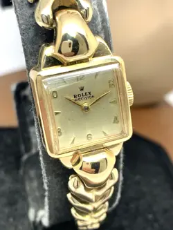 Rolex Women's Watch 8135 Vintage Cocktail 18k Gold Case Swiss Manual Wind Petite