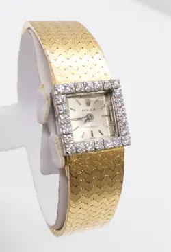 Estate $15,000 1ct VS G Diamond ROLEX 18k Yellow White Gold Ladies Watch WTY 52g