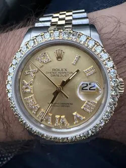 CUSTOM ROLEX DATEJUST MENS WATCH