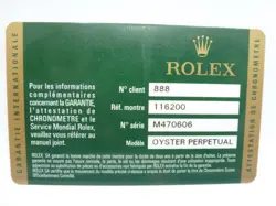 GUARANTEE 116200 ROLEX