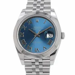 ROLEX DATEJUST 41 41MM STAINLESS STEEL AZZURRO BLUE DIAL 126300