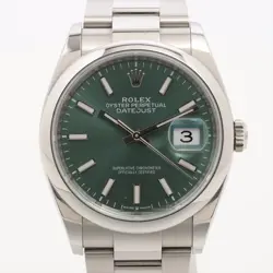 ROLEX DATEJUST 126200 SS AT MINT GREEN DIAL 2 EXTRA LINKS