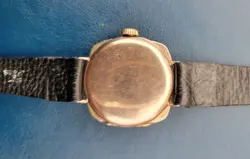 Rolex W&D Antique Vintage Watch Rare 9ct Gold Cushion 26mm case working,