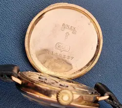 Rolex W&D Antique Vintage Watch Rare 9ct Gold Cushion 26mm case working,