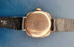 Rolex W&D Antique Vintage Watch Rare 9ct Gold Cushion 26mm case working,