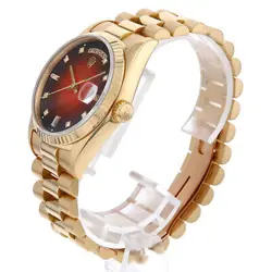 ROLEX Day Date 8P Diamond/2P Bucket Diamond 18238A Red Gradation L Number se...