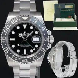 2016 MINT ROLEX GMT MASTER II 116710LN STEEL CERAMIC BLACK 40MM WATCH BOX