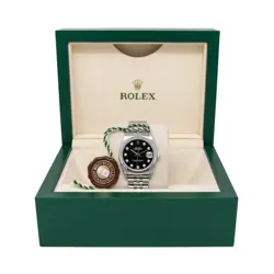 Rolex Lady-Datejust White Gold & Steel 78274 Black Diamond, Jubilee - Pre-owned