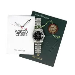 Rolex Lady-Datejust White Gold & Steel 78274 Black Diamond, Jubilee - Pre-owned