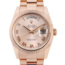 ROLEX DAY DATE 118235F PINK ROME M NUMBER SECOND HAND MENS