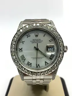 DIAMOND BEZEL-WHITE ROMAN