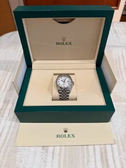 2021 ROLEX DATEJUST 126234 WHITE ROMAN DIAL SS JUBILEE WITH PAPERS 36MM