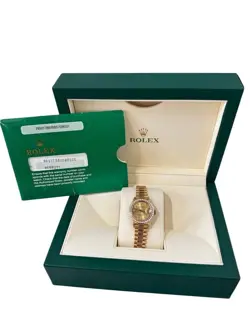 ROLEX DATEJUST PRESIDENT 18K YELLOW GOLD DIAMOND LADIES 26MM WATCH R 69178