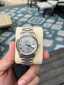 Rolex Day Date President 18kt White Gold  118209 Complete boxes and records