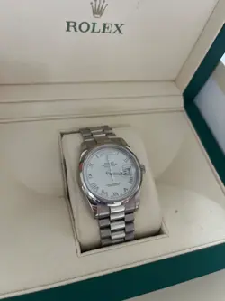 Rolex Day Date President 18kt White Gold  118209 Complete boxes and records