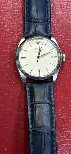VINTAGE 1960 ROLEX AIR-KING OYSTER PERPETUAL REF 5500 STAINLESS STEEL WATCH