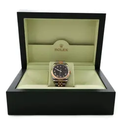 ROLEX OYSTER PERPETUAL DATEJUST AUTOMATIC WATCH STAINLESS STEEL AND ROSE GOLD 36