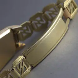 🇺🇸 1935 BMW LOGO BADGE VTG ELGIN MENS DECO WATCH GOLD FLD CUSTOM BRACELET WW2