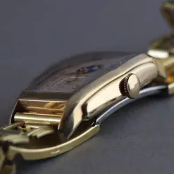 🇺🇸 1935 BMW LOGO BADGE VTG ELGIN MENS DECO WATCH GOLD FLD CUSTOM BRACELET WW2