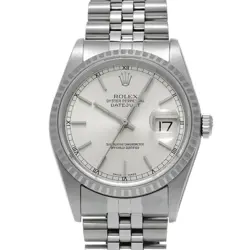 USED ROLEX DATEJUST 16220 SILVER CASE: 36×36MM BAND: 20CM MEN'S WATCH #121817