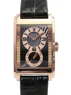 USED ROLEX CELLINI PRINCE 5442/5 BLACK CASE: 43MM MEN'S WATCH #121217