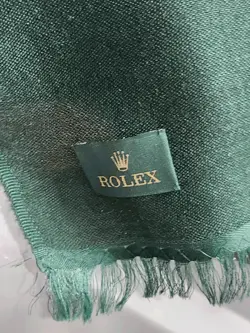 Rolex Cashmere and Silk green Scarf Brand New In Box