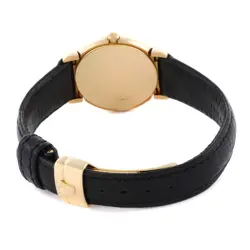 Rolex Cellini Yellow Gold White Dial Brown Strap Ladies Watch 6621