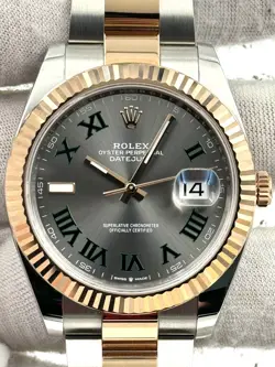 ROLEX DATEJUST 41MM WIMBLEDON DIAL TWO TONE OYSTER BRACELET 126331 B&P 2023
