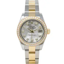 ROLEX LADY-DATEJUST STEEL & GOLD 179383 MOTHER OF PEARL DIAMOND, OYSTER - PRE...
