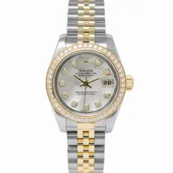 ROLEX LADY-DATEJUST STEEL & GOLD 179383 MOTHER OF PEARL DIAMOND, JUBILEE - PR...