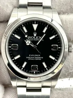 ROLEX EXPLORER 39MM MKI DIAL STAINLESS STEEL BRACELET 214270 BOX & PAPERS 2012
