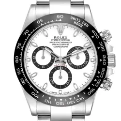 ROLEX DAYTONA CERAMIC BEZEL WHITE PANDA DIAL STEEL MENS WATCH 116500