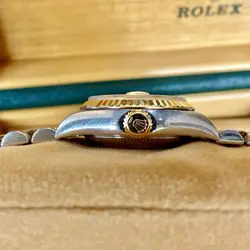 Rolex Lady-Datejust 26 mm BOX PAPERS Two Tone Jubilee Silver Dial Yellow Gold